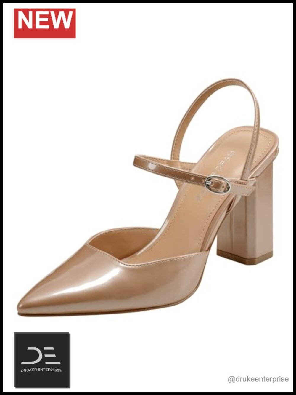 Marc Fisher Doster Pointed Toe Block Heel Pumps Shoes Women's Size
